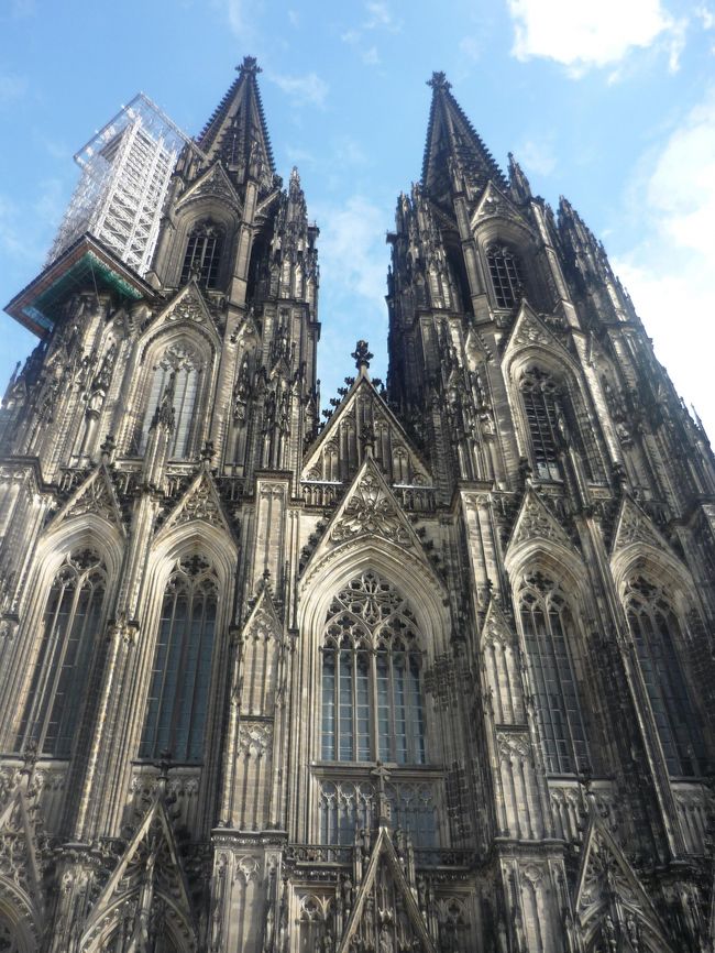 ケルンと言えばかの有名なケルン大聖堂。<br />ドイツのことはまだ何も知らなかった頃からその名前だけは何故か耳に残っていて、ずっと心のどこかに潜んでいた「ケルン大聖堂」。<br />今回ドイツに旅行するにあたってまっさきに行きたい！と思ったのがこのケルンでした。<br />一体どんな凄いものが見られるんだろう…それを目の前にして私はどんなふうに感じるんだろう…<br />期待に胸を膨らませて、ついにケルンへ到着です。<br /><br />【日程】<br />8/10（土）　仙台→成田→フランクフルト　フランクフルト泊<br />8/11（日）　ライン川クルーズ・ケルン観光　フランクフルト泊<br />8/12（月）　フランクフルト→ハイデルベルク<br />　　　　　　　ハイデルベルク観光<br />　　　　　　　ハイデルベルク→ミュンヘン　ミュンヘン泊<br />8/13（火）　ノイシュヴァンシュタイン城・ヴィース教会観光（みゅうツアー）　<br />　　　　　　　　　　　　　　　　　　　　　　　　　　　　　　　　　　　ミュンヘン泊<br />8/14（水）　ミュンヘン→ザルツブルク<br />　　　　　　　ザルツブルク観光<br />　　　　　　　ザルツブルク→ウィーン<br />　　　　　　　ウィーンモーツァルトコンサート　ウィーン泊<br />8/15（木）　ウィーン→メルク<br />　　　　　　　メルク観光<br />　　　　　　　メルク→ウィーン<br />　　　　　　　シェーンブルン宮殿観光　ウィーン泊<br />8/16（金）　ウィーン観光<br />　　　　　　　ウィーン→ミュンヘン→<br />8/17（土）　→成田→仙台<br /><br />大まかな旅費<br />航空券：\203,490-（1人当たり・ANAホームページより予約）<br />フランクフルトホテル：\63,600-（ツイン1+ダブル1×2泊・HISで予約）<br />ミュンヘンホテル：\74,100-（トリプル1×2泊・アップルワールドで予約）<br />ウィーンホテル：\69,080-（ツイン1+ダブル1×2泊・アップルワールドで予約）<br />ユーレイルドイツ・オーストリアパス：825ユーロ（3人用5日間1等セーバーパス・Eurail.comで予約） <br />