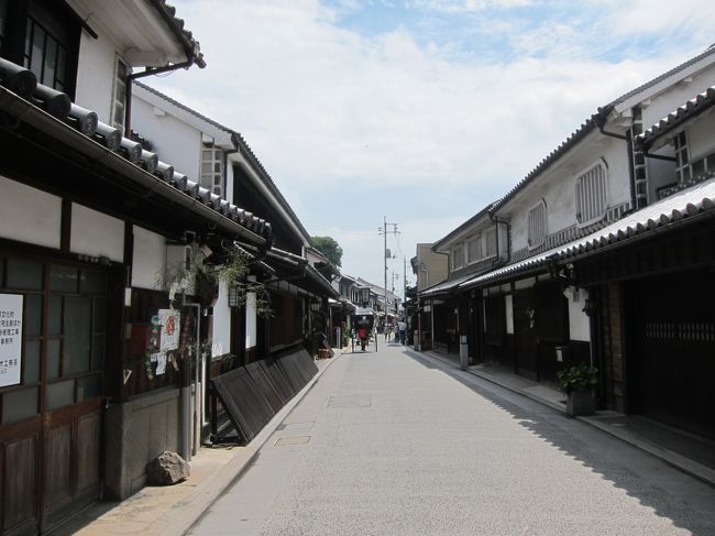 行ってみたかった倉敷美観地区。<br />残念ながら夜景は見れなかったけど、のんびり散歩をしてショッピングを楽しみました。