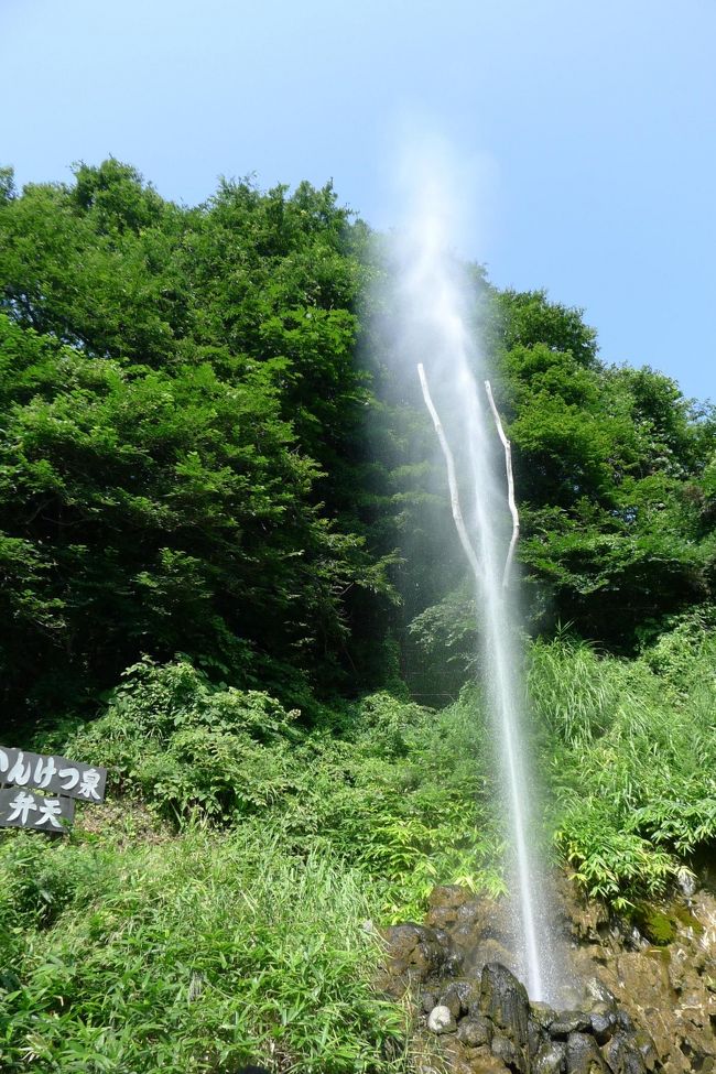 5時半ごろ、鳴子温泉に到着。<br />まず風呂に入って、7時から夕食。<br />食事は、これまでの中で一番良かったし、仲居さんも、とてもいい人で、古き良き温泉宿感を満喫。<br />テレビを見ながら寝てしまったが、11時過ぎに就寝。<br /><br />翌朝、朝食は7時からだが、混むので7時半以降にした方がいいという忠告に従い、6時半ごろ起きて、まず風呂に。<br />7時半過ぎ朝食を食べ、昨夜、夕食の時に担当してくれた仲居さんが、わざわざあいさつしに来てくれて、さらに古き良き温泉感アップ。<br /><br />9時過ぎチェックアウトし、まずは間欠泉を見に行く。<br />思いのほかしょぼかったが、途中に鳴子温泉ブルワリーがあり、帰りに寄ってみた。<br />ちょうどレストランの開店時間だったので、お試しセットを飲んだり(嫁のみ)、地ビールを買う。