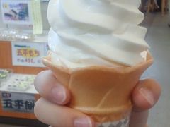 最後の締めは、コスパ最高のソフトクリームをパクリ　【長野県　伊那　みはらしファーム】なんとソフトクリームが通常の２倍の量なのが嬉しい