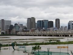 淀川河川敷公園の冠水