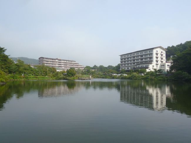 全国で草津、雲仙と岳温泉の3箇所しかない酸性泉の温泉は気持ちがよかったです。生憎曇っていて安達太良山は見えませんでしたが、露天風呂でゆっくり出来ました。ホテルの前にある鏡が池には鯉や鴨がたくさんいて癒されました。