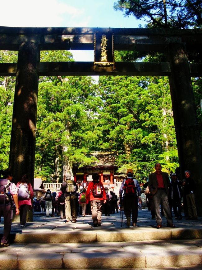 輪王寺（りんのうじ）は、栃木県日光市にある寺院で、天台宗の門跡寺院である。創建は奈良時代にさかのぼり、近世には徳川家の庇護を受けて繁栄を極めた。明治初年の神仏分離令によって寺院と神社が分離されてからは、東照宮、二荒山神社とあわせて「二社一寺」と称されているが、近世まではこれらを総称して「日光山」と呼ばれていた。<br /><br />「輪王寺」は日光山中にある寺院群の総称でもあり、堂塔は広範囲に散在している。国宝、重要文化財など多数の文化財を所有し、徳川家光を祀った大猷院霊廟や本堂である三仏堂などの古建築も多い。境内は東照宮、二荒山神社の境内とともに「日光山内」として国の史跡に指定され、「日光の社寺」として世界遺産に登録されている。<br /><br />日光山内の社寺は、東照宮、二荒山神社、輪王寺に分かれ、これらを総称して「二社一寺」と呼ばれている。東照宮は徳川家康を「東照大権現」という「神」として祀る神社である。一方、二荒山神社と輪王寺は奈良時代に山岳信仰の社寺として創建されたもので、東照宮よりはるかに長い歴史をもっている。ただし、「二社一寺」がこのように明確に分離するのは明治初年の神仏分離令以後のことであり、近世以前には、山内の仏堂、神社、霊廟等をすべて含めて「日光山」あるいは「日光三所権現」と称し、神仏習合の信仰が行われていた。現在、輪王寺に属する建物が1箇所にまとまっておらず、日光山内の各所に点在しているのは、このような事情による。<br /><br />日光山では山、神、仏が一体のものとして信仰されていたのであり、輪王寺本堂（三仏堂）に3体の本尊（千手観音、阿弥陀如来、馬頭観音）を安置するのは、このような信仰形態によるものである。<br /><br />平成大修理 <br />平成19年-平成30年まで三仏堂の大規模修理が行われている。修理工事用の素屋根はスライド工法で設置され、三仏堂の実物大の絵が描かれている。平成23年4月29日から修理が公開されており、素屋根に付設された地上26メートルの見学通路から修理見学が出来る。修理見学には大人400円、子供200円の入場料が別途必要。工事施工は大林組。<br />（フリー百科事典『ウィキペディア（Wikipedia）』より引用）<br /><br />日光山輪王寺については・・	<br />http://rinnoji.or.jp/introduction<br /><br />日光二荒山（ふたらさん）神社は、栃木県日光市にある神社。下野国一宮。古くは「日光三社権現」と称された。<br />ユネスコの世界遺産に「日光の社寺」の1つとして登録されている。<br /><br />関東平野北部、栃木県北西に立つ日光連山の主峰・日光三山を神体山として祀る神社である。境内は以下の3宮からなる。<br />本社 - 日光の社寺最奥に鎮座　中宮祠 - 中禅寺湖畔　奥宮 - 男体山山頂<br /><br />日光三山は男体山（なんたいさん：古名を「二荒山（ふたらさん）」）・女峯山（にょほうさん）・太郎山からなり、当社はそれぞれに神をあてて祀っている。三山のほか日光連山を境内地とし、面積は3,400haにも及び、その神域には華厳の滝やいろは坂も含まれる。<br />（フリー百科事典『ウィキペディア（Wikipedia）』より引用）<br /><br />二荒山神社については・・<br />http://www.futarasan.jp/