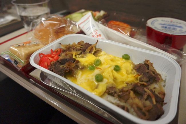 アシアナ航空 ソウル行 機内食☆<br />コッチュかけて食べるのがまたマシッソヨ〜☆