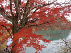 福島旅行　紅葉狩り　塔のへつり、大内宿、五色沼