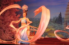 2011暮、中国旅行記21(21/28)：西安、唐歌舞ショー、華清宮の場、白チョマ舞の場、簫の独奏