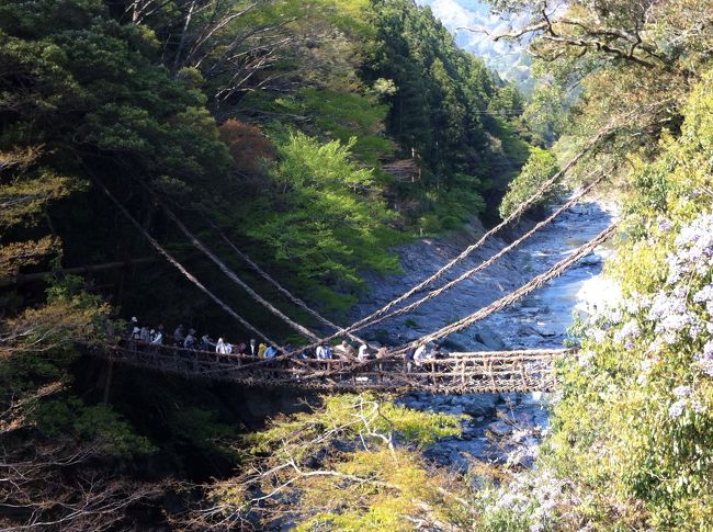 伯父の法事にて。<br />祖谷渓温泉ホテル秘境の湯に泊