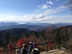 口コミを見て急遽高尾山に紅葉と富士を見に行った（富士は雲隠れ）