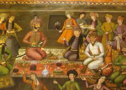 2012秋、イラン旅行記(54/56：補遺4)：11月21日：チェヘル・ソトゥーン博物館：壁画、戦争図、宴会図