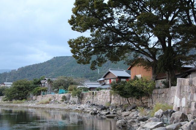 海津と聞けば、琵琶湖畔沿いを数ｋｍにわたって続く「海津大崎の桜並木」を思い浮かべる方が多いと思われますが、ＪＲマキノ駅から「海津大崎」へ向かう途中の琵琶湖畔に、今回訪れた海津の町並みが広がっています。<br /><br />海津は古くから琵琶湖水運の要衝として栄えた港町で、敦賀に陸揚げされた諸産物は、一旦、山越えでこの海津に運ばれ、ここから琵琶湖を下って京や大坂へ運ばれました。<br /><br />一方、海津は北国街道・西近江路の宿場町としても栄えた町で、琵琶湖を吹き抜ける強風や荒波から町を守るため、延々と続く石積みが琵琶湖岸に残されています。<br /><br />江戸時代、この地の代官によって作られたこの石積みは、まるで城の石垣を思わせる強固なもので、港町や宿場町として栄えた当時を彷彿とさせる、独特の水辺景観を見せています。<br /><br />この日、ごく単純な思い込みから長浜で予定の電車に乗り遅れ、１時間ロスするというドジを犯しましたが、ＪＲマキノ駅から海津まで「必死のパッチ」の早足で歩いて、何とか日没前に町歩きすることができました。