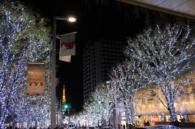 2013年も残りわずかとなると、東京では様々な場所でクリスマスにあわせてイルミネーションが始まります。<br /><br />汐留でプロジェクションマッピングはみたのですが、やはり東京でイルミネーションといえば六本木の東京ミッドタウンと六本木ヒルズけやき坂通りを外しては語れません（笑）<br /><br />PART1の東京ミッドタウンに続き、PART2はテレビでもお馴染みの『けやき坂通り』のイルミネーションの様子をまとめました。