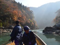 京都･福井　紅葉を求めて４日間（２）　二日目前半　嵐山ー嵯峨野トロッコー保津川下り