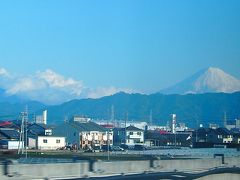 新幹線・静岡市付近から見られた富士山