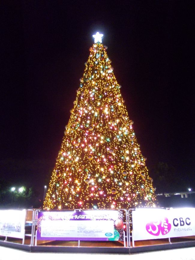 名古屋港のスターライトレビューのイルミネーションとクリスマスディナーを楽しみに行きました。<br />