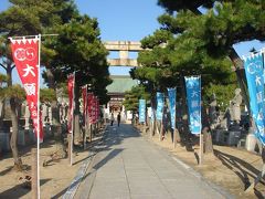 暮れの赤穂城跡と大石神社