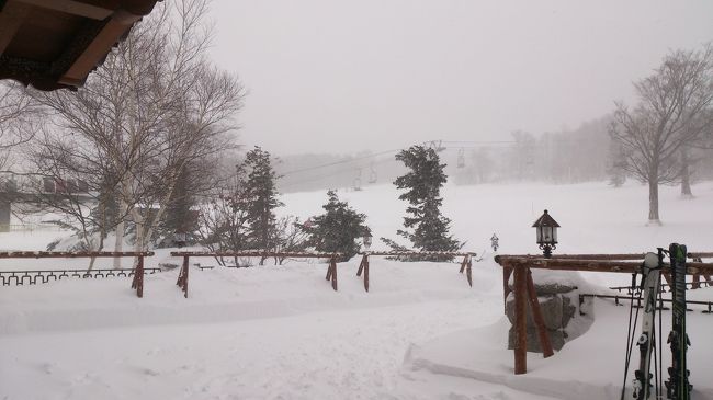 毎年恒例の初滑りスキーに奥志賀高原に行ってきました。<br />泊ったホテルはグラン・フェニックス。<br /><br />寒波到来で中央道の雪道走行覚悟でしたが幸いにも高速に雪は無く<br />上林温泉を過ぎた頃からの山道は白銀の世界でした。<br /><br />我が家はスキー一家。<br />私は白馬に移り住むくらいのスキー好きでしたしたが、大怪我をしてからは時々滑るくらい。怪我をすると旅行に支障が・・・です。<br /><br />今回の奥志賀は期待どうりのパウダースノー。<br />しかし視界はあまり良くなかったです。<br /><br />奥志賀は最近はめずらしいスキヤー専門ゲレンデ。<br />皇太子ご一家もスキーを楽しまれるスキー場です。<br />