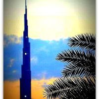 カネが湧く街：すっ..すげぇ...ただ、ただ、この現代のバベルの塔、天空の「ブルジュ・ハリファ」を眺めるのみ（Dubaiドバイ／アラブ首長国連邦）