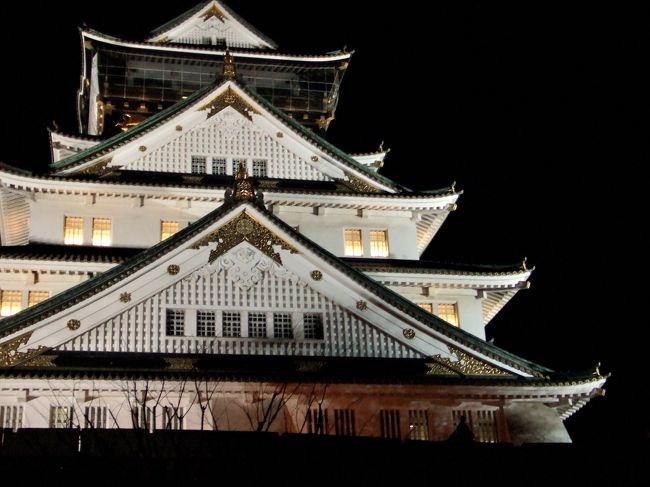 「東京の履きだおれ・京都の着だおれ・大阪の食いだおれ　<br />大阪は食いだおれの町やで！！」<br />子供の頃　よく大人から聞いた言葉です。<br /><br />そして江戸の八百八町と浪花の八百八橋（こちらはものの本で知りました）・・・<br /><br />ふるさと浪花大阪をちょこっと一日街歩き。<br />心斎橋・御堂筋から天保山へ・・・<br /><br />見るもの、行くところ<br />想い出が想い出を呼んで<br />想い出探しの街歩きになりました。<br /><br />そしてそしての、「大阪城３Ｄマッピングスーパーイルミネーション」<br />太閤はんもビックリや！！<br /><br />ほんま  浪花のことは、夢のまた夢・・・<br />