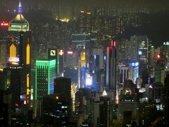 2013夏、中国旅行記23(10/22)：7月20日(9)：香港、ヴィクトリア・ピークからの夜景、バスで下山・ホテルへ