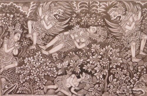 インドネシアバリ島ウブドの細密画 2013春、インドネシア旅行記2(33/33：補遺)：バリ島、プリ