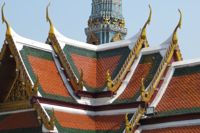 2013冬、タイ王国旅行記2(10/34)：2月4日(9)：バンコク、ワット・プラ・ケオ、ラーマキエン壁画、王宮