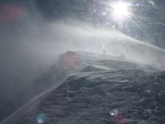 鳥取県　国立公園大山　1月24日（土）☆冬山登山（ルートは夏山登山道）☆　6号目付近から強風と雪煙りとの闘い★2014