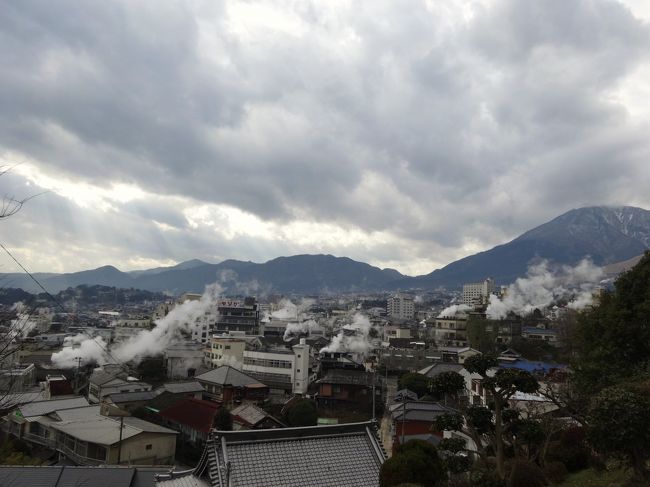 別府で一人、のんびり一週間の2日目です。<br />この日も、またまた気ままにぶらり+気が向くままに温泉ですが、鉄輪と明礬にも足をのばしてみました。ひろーい国東荘のお風呂はすばらしく、泥湯で有名な別府温泉保養ランドにも初めていきました。<br />最高の温泉が無数にあるし、皆さんやさしいし、本当に別府はすばらしい!<br /><br />移動手段:公共交通機関のみ<br />宿泊先 :花菱ホテル(そら館の洋室)<br />