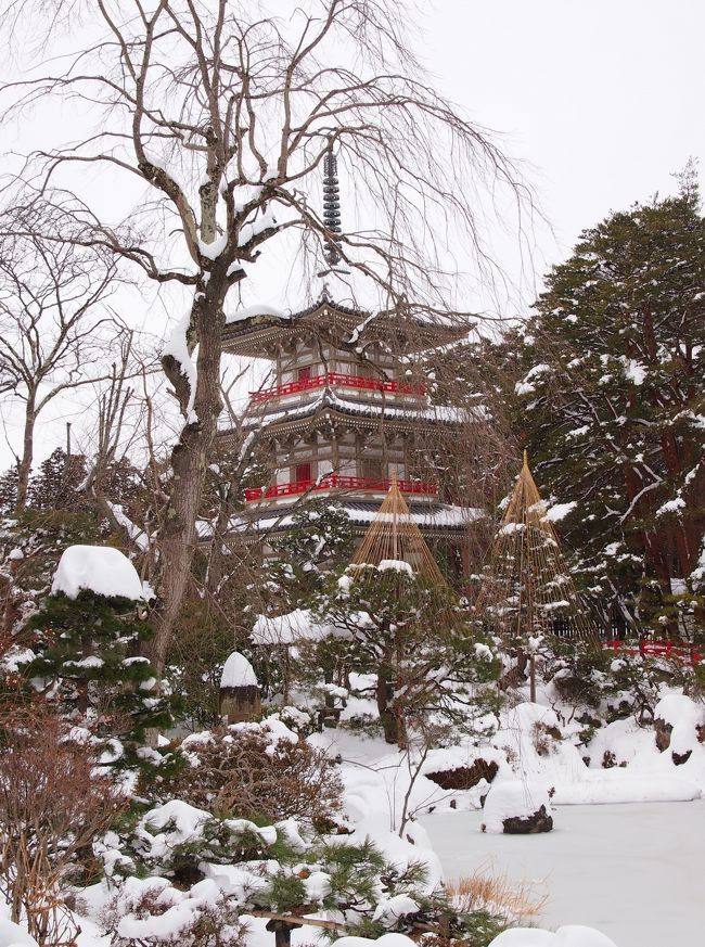 東京でも、４５年ぶり２７cmの積雪となった８日。<br /><br />やや遅れて仙台でも、８日昼過ぎから降っていた雪が、夜になるにつれて激しくなり、今朝起きた時には、７８年ぶりの３５cmを記録した。<br /><br />仙台中心部では、雪が降ると数センチ積もるものの、止んで数時間もすれば溶けてしまって、１日中積雪しているシーンは、今シーズンほとんど見かけなかった。仙台（市街部）は、あんまり雪が積もらないと聞いていたので、やっぱりそうなんだな～なんて思っていた。<br /><br />でも、さすがに昨晩からの雪は、道路もどこもかも真っ白に埋もれてしまったね・・・。<br /><br />今日、起きて窓から外を見たら、道路の車道と歩道の境目もわからないほど真っ白～～。<br /><br />これは、一応雪景色を見に行かなきゃ気が済まない～～。<br /><br />ということで、近所の北山五山のうち、輪王寺（正確には北山五山に含まれない）と資福寺の雪景色を訪れてみた。<br /><br />北山五山の詳しい旅行記はこちらになります。<br />↓<br />http://4travel.jp/travelogue/10780273<br />http://4travel.jp/travelogue/10827195