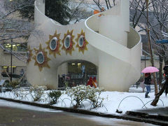 東京に雪降り始めて　北区　赤羽公園