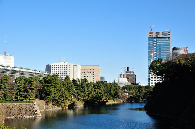 ２０１４年の正月は妻と私の実家へ帰省。元日は大人しく親戚へのあいさつ回り、２日は妻と東京を散策することにしました。何処に行こうかと考えていたところ何かと話題になった靖国神社へ行って見ることにしました。私自身も靖国神社前はそれこそ何度も通ったことがあったのですが神社に参拝したことが無かったので行って見る事にしました。<br /><br />この日は九段下まで東西線で行き靖国神社へ。そこから武道館の脇から北の丸公園を通り竹橋へ。竹橋から大手町、東京駅に至る道を午前１０時ごろから午後１５時ごろに掛けてのんびりと歩きました。<br /><br />市谷方面から神田神保町方面左側の長い壁の向こうの森が靖国神社、やがて右手に武道館坂を下り神保町から秋葉原方面へ、１０代後半から２０代前半のころよく来た街の風景を思い出しました。今回１０数年ぶりに言ってみて「なんだ、あんまり変わらないなあ～」ちょっと安心したような不思議な気分になりました。<br />竹橋周辺も思い出の中の景色どおり、ただ大手町から東京駅周辺はすっかりと変わっていましたのでやっぱり時が経っているのだと実感しました。<br />