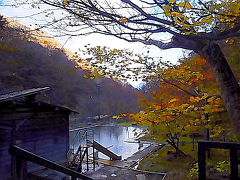 ２０１２年１１月４日栃木県那須温泉立ち寄り湯。。。「北温泉」「駒止めの滝」