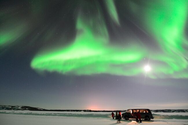 イエローナイフでオーロラ６連笑 (1)　クルマでオーロラを追っかける Nanook Aurora Tours 編