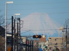 上福岡駅より富士山を眺める