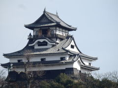 日本の旅　東海地方を歩く　愛知県犬山市の「ライン大橋」周辺から見る犬山城（いぬやまじょう）周辺
