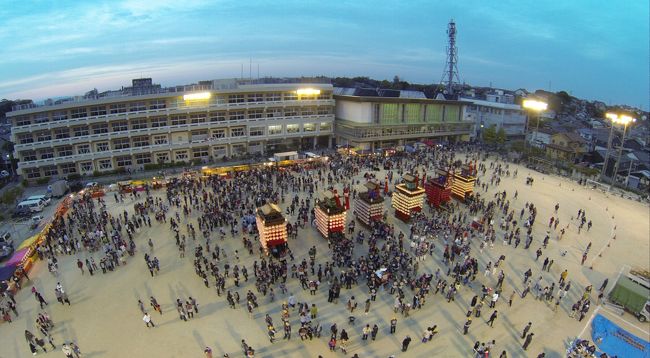 空撮 常滑春祭り ２０１４年 3/5 土曜夜編