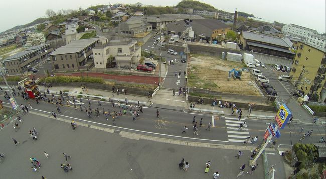 空撮 常滑春祭り ２０１４年 4/5 日曜午後編