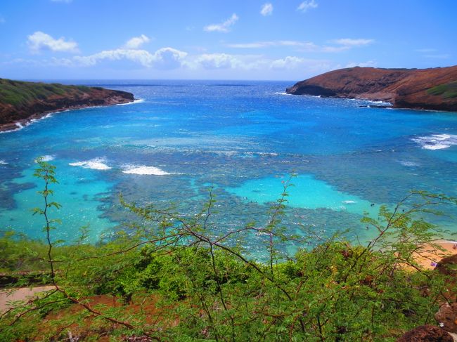 2013年9月にANAとUAのスターアライアンス特典で12回目のハワイ旅行。<br /><br /> <br /> ハナウマ湾はオアフ島の代表的なビーチです。今回は駆け足のビーチ巡りでしたので上からの写真のみとなります。<br /><br /> コバルトブルーの海が大好きで、いつも癒されます。<br /> <br /> 因みに、本編旅行記はこちら<br /> http://4travel.jp/travelogue/10819108 <br /><br /><br /><br /><br />
