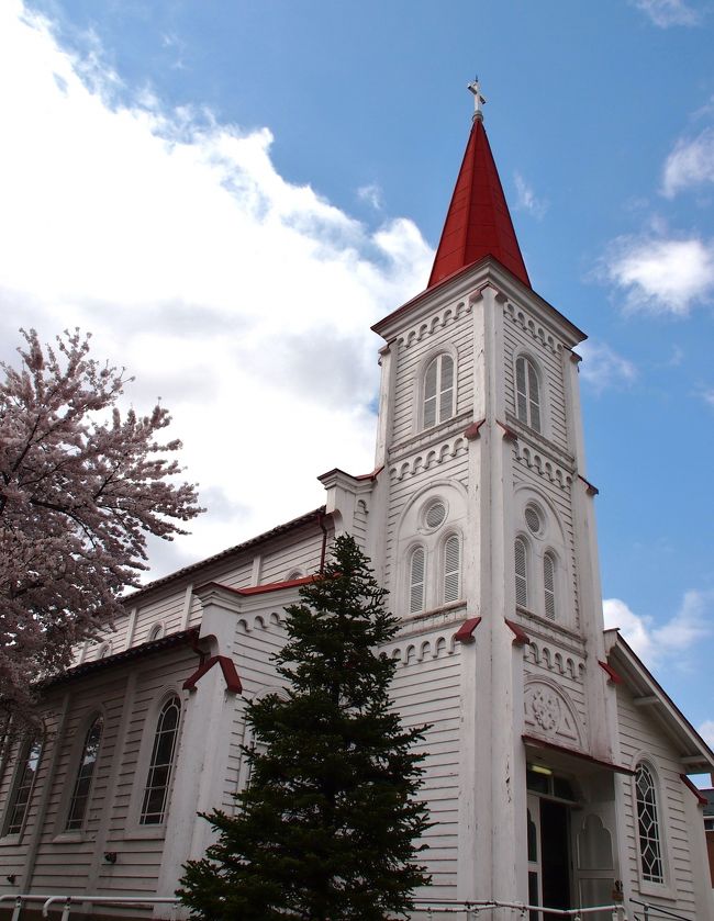 花も団子も・・・！欲張っちゃった～～(*^_^*)！！＊＊山形県・鶴岡市＊＊①＊＊丙申堂、無量光苑釈迦堂、鶴岡カトリック教会天主堂、内川沿い桜並木など＊＊