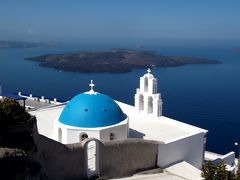 2014年　ギリシア旅行　サントリーニ島フィラの町