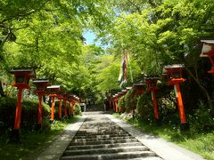 ＧＷ鞍馬寺から貴船神社へ木の根みちを歩く