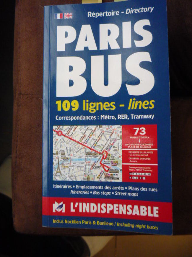 その２です。<br />パリに７泊するので、路線バスを使って移動を目的に<br />バス路線図は飯田橋近くの欧明社で購入、１０００位で他の書店に比べて非常にリーズナブルです。<br />４月２３日　成田１４時３５分発<br />パリ着は２０時１０分なので<br />オペラ着（ロワシーバスで）が２２時近くなるため<br />オペラ近くのエルデ　オペラに１泊<br />２４日にコージー　レジデンス　カデに移動<br />ここに６泊。<br />キッチン、電子レンジ（オーブン機能付き）、コーヒーメーカー等設備があり、部屋も広く、テーブル、ソファー、デスクもあり<br />非常に過ごしやすい。<br />２４日　オペラ、マドレーヌ界隈を散策<br />２５日　ラ・ヴァレ・ヴィレッジ アウトレット<br />　　　　バスで２２ユーロ掛かるが無料で行く裏技あり<br />　　　　クチコミに投稿予定<br />２６日　ノートルダム、サンルイ島、パレロワイヤル界隈<br />２７日　凱旋門、セーヌ川クルーズ、マレ地区<br />２８日　オランジェリー、ボンマルシェ、メダイ教会<br />　　　　サンラザール駅<br />２９日　サンジェルマンデュプレ<br />３０日　最後の買い物　１５時ホテル発