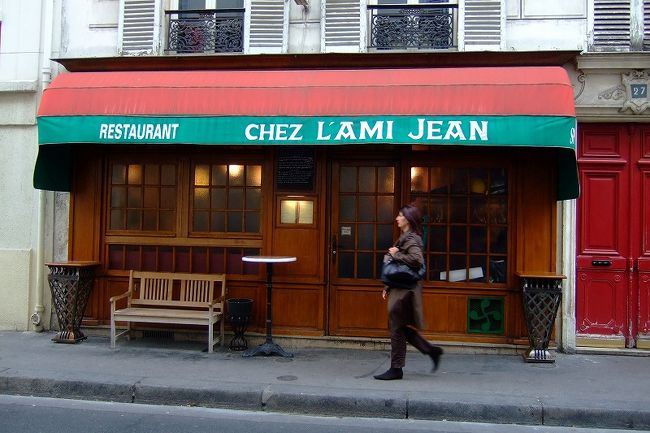 ■Chez L&#39;Ami Jean　パリの人気ビストロ<br />http://510510.blog60.fc2.com/blog-entry-709.html<br /><br />パリは☆付きレストランも素晴らしいがビストロもハズせない。　この日はパリでも１・２を争う人気ビストロのディナーに行ってきた。