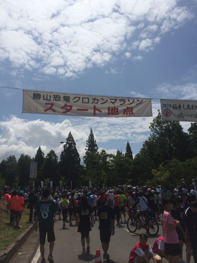 8日に開催された勝山恐竜クロカンマラソンに出場するため、福井に行ってきました。<br /><br />7日に福井上陸、永平寺〜福井県立恐竜博物館〜福井市内<br /><br />8日にマラソン大会出場〜白山神社とめぐってきました。<br /><br />クロカンマラソンはすご〜くきつかった。恐竜博物館って山の中にあるのね。その山付近を走り抜けるのでアップダウンが結構あって厳しかったです。でものどかでいいコースでした。