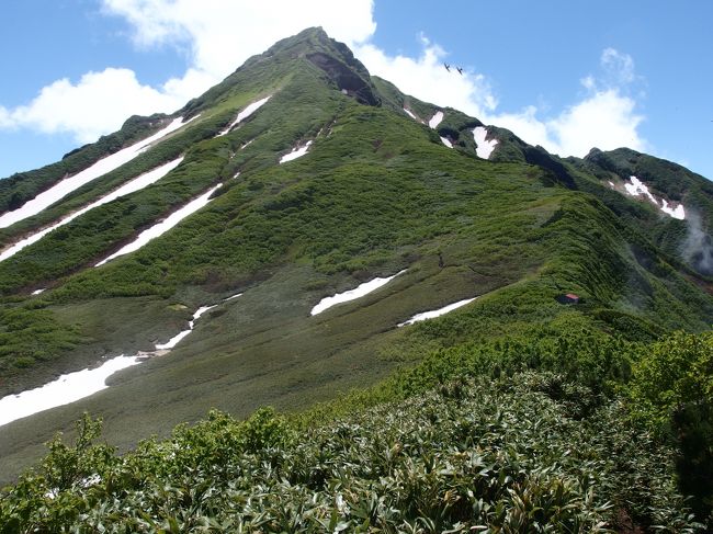 利尻山（りしりざん）は北海道、利尻島に位置する独立峰で標高1,721m。<br /><br />登山道は利尻富士町鴛泊の利尻北麓野営場（三合目）より登る鴛泊コース、利尻町沓形の見返台園地（五合目）より登る沓形コース、利尻富士町鬼脇の林道より登る鬼脇コースがある。<br /><br />鴛泊コースは最も多くの登山者が利用するコースで、登山道の最初には名水百選に指定されている甘露泉水の湧水もありルートも整備されている。<br />沓形コースは五合目まで車で登れるため距離は短いが、背負子投げの難所や崩落地をトラバースする親不知子不知などがあるため上級者向けといえる。<br />鬼脇コースは崩落が激しいため、七合目以上が立入禁止となっている。<br /><br /><br />コース中にトイレはないが、鴛泊コース・沓形コースには携帯トイレを使用するための専用ブースが設置されている。携帯トイレ自体は各自で持参し、使用後は持ち帰る必要がある。<br /><br />２年前の旭岳に登った時、利尻山に登った事のない人が憶測で、距離が長くて暑いし、水場がないので水をたくさん担がなければないから、大変そうだわと言っているのを聞いた。<br />確かに登り６時間、下り４時間、休憩入れての１１時間は大変そうだ。<br /><br />これは後回しにしないで、今でしょで今年の計画に入れることにした。