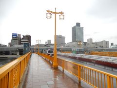 雨の蔵前橋から見られる風景