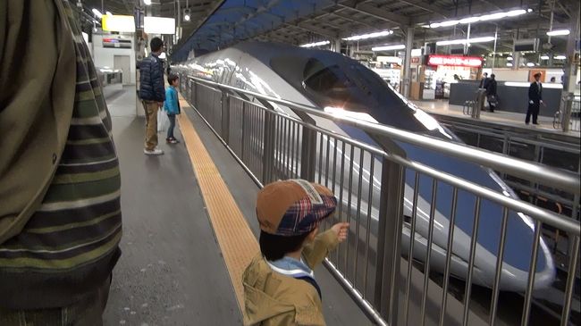トロッコ列車に乗る前日、せっかく来たから新幹線でも見ようと大阪駅へ…<br />ばぁば『新幹線見たいんですけど～♪』<br />係り員『…それは新大阪へ行って頂かないと…』<br />ばぁば『えっ…』<br />ウソのようなホントの話～<br />意地でも新幹線見に行くぞ！！