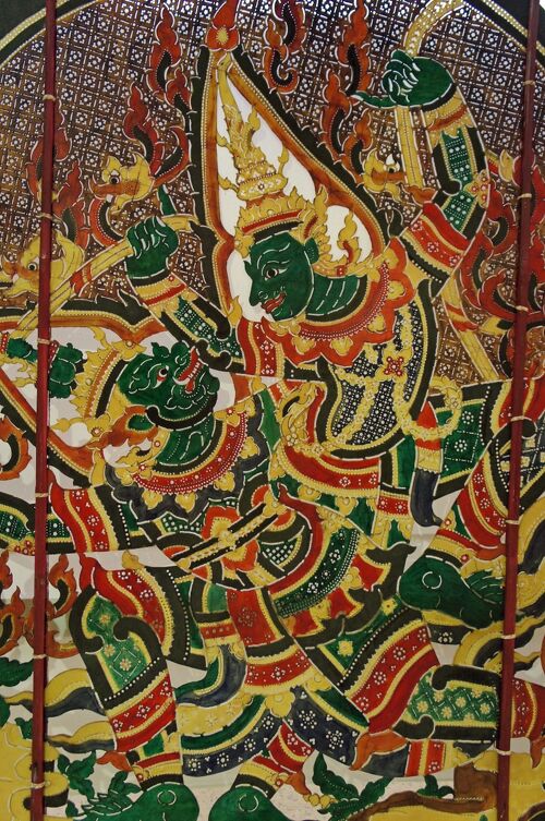 タイ アユタヤ時代（18世紀頃）の古い絵画