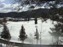 雪景色のゴルフ場