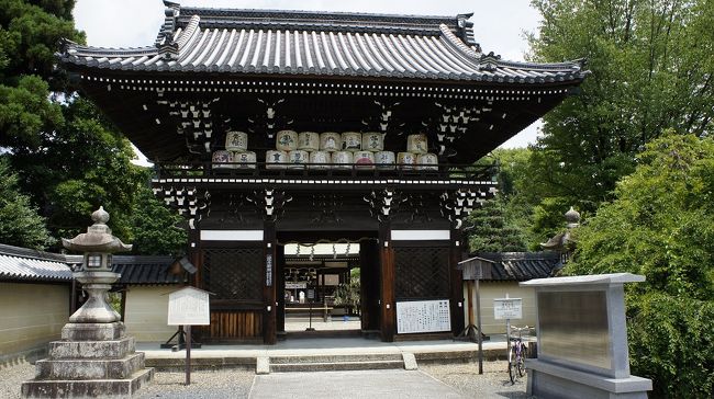 　真夏の京都の西と東を楽しんできました。西は「梅宮大社」という神社。今回は初見です。付近に松尾大社、嵐山・嵯峨野が控えているので、余り目立たないですが立派な社です。<br />　家内安全・健康祈願を神職が丁寧に祈祷して下さります。心身共に洗われたような爽やかな気分になるのは、周囲の樹木から出る精霊にもよるのか。途切れずお参りに来られるが、混雑して雑になると云った程でもありません。<br />　昼食は正面通りの東の突き当たり手前南にある「道楽」です。正面通りとは豊国廟の正面から、東西本願寺を突き抜ける通りです。豊国廟へのお参り客向けの茶店であったのが始まりとか。店は、石田三成の軍師嶋左近の別邸跡と云われています。<br />　中心市街地にある店故、古いだけで大した庭もありませんが、味は一流です。京都の有名料亭の会にも所属されている、十四代目飯田さんはマスコミ等にも良く出現されています。特徴的なのは味以外に量が多目と云うこと。今回は特に若い人が多かったので、この点も選定理由となりました。<br />