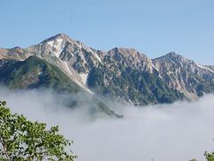 晴天の大雪渓と強風雨の稜線従走（白馬岳～唐松岳）